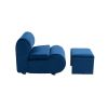 COOLMORE Accent Chair with Ottoman, Cushioned deep seat no armrest accent single lazy chair for Living Room