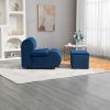 COOLMORE Accent Chair with Ottoman, Cushioned deep seat no armrest accent single lazy chair for Living Room