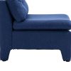 COOLMORE Cushioned deep seat no armrest accent single lazy chair ,Comfy Oversized Leisure Barrel Chairs for Living