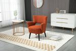 Fabric Accent Arm Chair with Upholstered seat, backrest Chair with Solid Wood Legs, for Living Room, Bedroom, Office,Waiting Rooms