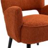 Fabric Accent Arm Chair with Upholstered seat, backrest Chair with Solid Wood Legs, for Living Room, Bedroom, Office,Waiting Rooms