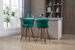 COOLMORE Swivel Bar Stools with Backrest Footrest , with a fixed height of 360 degrees