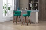 COOLMORE Swivel Bar Stools with Backrest Footrest , with a fixed height of 360 degrees