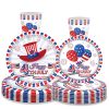 American Independence Day Hat Balloon National Flag Disposable Tableware Set Happy 4th Of July USA National Day Party Decor