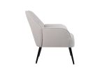 Modern Mid Century Chair velvet Sherpa Armchair for Living Room Bedroom Office Easy Assemble(Beige)