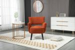 Fabric Accent Arm Chair with Upholstered seat, backrest Chair with Solid Wood Legs, for Living Room, Bedroom, Office,Waiting Rooms