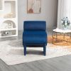 COOLMORE Accent Chair with Ottoman, Cushioned deep seat no armrest accent single lazy chair for Living Room