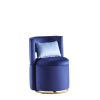 360° Swivel Accent Chair with Storage Function, Velvet Curved Chair with Gold Metal Base for Living Room, Nursery, Bedroom [Video]