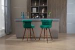 COOLMORE Swivel Bar Stools with Backrest Footrest , with a fixed height of 360 degrees