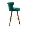 COOLMORE Swivel Bar Stools with Backrest Footrest , with a fixed height of 360 degrees