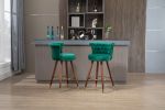 COOLMORE Swivel Bar Stools with Backrest Footrest , with a fixed height of 360 degrees