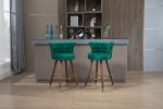 COOLMORE Swivel Bar Stools with Backrest Footrest , with a fixed height of 360 degrees