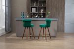 COOLMORE Swivel Bar Stools with Backrest Footrest , with a fixed height of 360 degrees