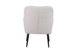 Modern Mid Century Chair velvet Sherpa Armchair for Living Room Bedroom Office Easy Assemble(Beige)