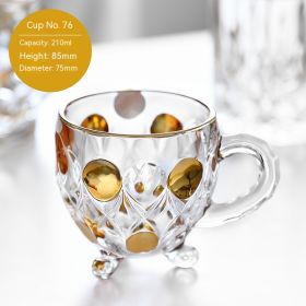 European-style Gold Crystal Glass Whiskey Shot Glass (Option: Gold Nugget 160 Ml 41 Ml)