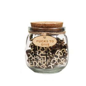 A Can Of Fucks Gift Jar Wooden Letter Crafts (Option: Type B)