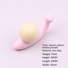 Children's House Closet Door Drawer Handle Creative Cartoon Snail Badminton Colorful Cute Handle (Option: AK50552 Desert Yellow)