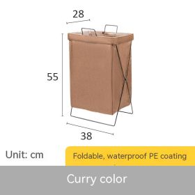 Foldable Fabric Laundry Basket Large Storage (Option: Coffee-Regular)