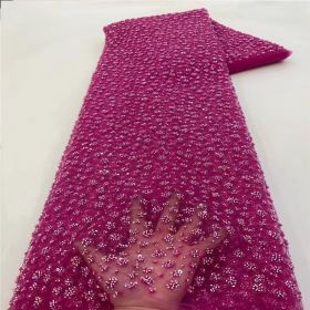 Bubble Beads Tube Embroidery Gown Beads Sequin Sequined Fabric (Option: 6Style-Color-2 Yards)