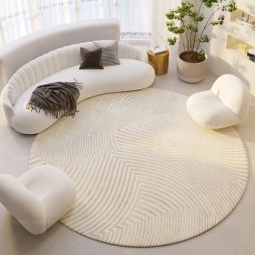 Silent Wind Absorbent Round Carpet Cream Wind Hanging Basket Dressing Table Bedroom Bedside Household Crystal (Option: Andrew 02-80x80cm)