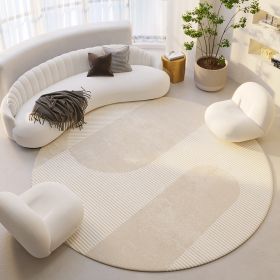 Silent Wind Absorbent Round Carpet Cream Wind Hanging Basket Dressing Table Bedroom Bedside Household Crystal (Option: Andrew 01-160x160cm)